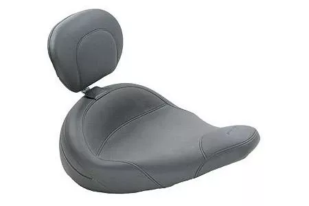 MustangAir Ride Solo Seat with Driver Backrest for FL Police Models '97-Up -Smooth