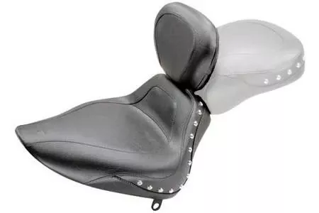 MustangSport Solo Seat with Driver Backrest for all Softails '00-06 WITH a 150mm Rear Tire -Studded