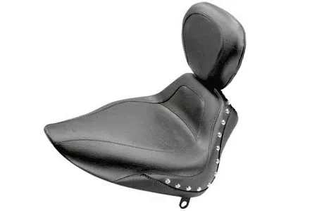 MustangSport Solo Seat with Driver Backrestfor Springer Classic '06-07& Heritage Classic '07-15 (with Standard Rear Tire) -Plain/Vintage