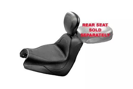 MustangSport Touring Solo Seat with Driver Backrestfor VTX 1800F '05-up -Vintage