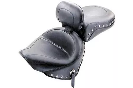 MustangTwo-Piece Wide Seat with Driver Backrestfor V-Star 1100 Classic '00-Up and Silverado '02-Up-Vintage