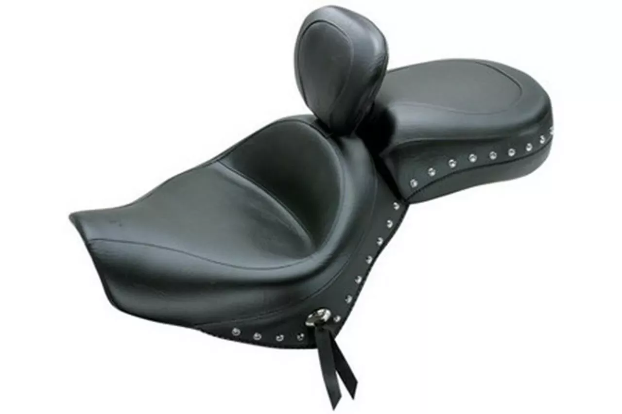 MustangTwo-Piece Wide Seat with Driver Backrestfor VT750 Shadow Aero '04-up -Studded
