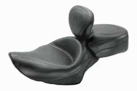MustangWide Recessed Rear Seat for Solos with Driver Backrest for Sportster '04-up -Vintage