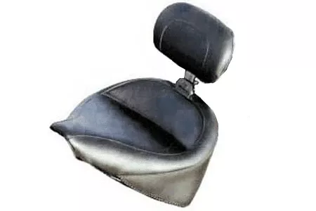 MustangWide Solo Seat with Driver Backrest for Springer Classic '06-07& Heritage Classic '07-15(with Standard Rear Tire) -Studded