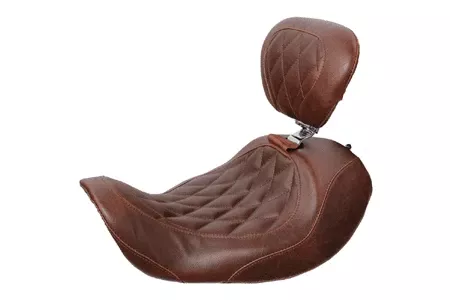 MustangWide Tripper Forward Solo w/ Driver Backrest for '06-17 Dyna/Wide Glide Models -Diamond Stitch Pattern