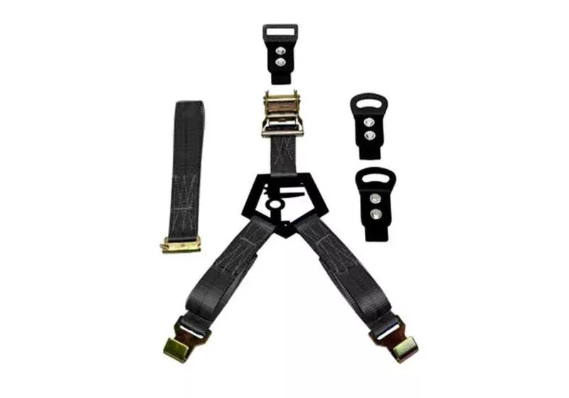 N-Fab Bed Mounted Rapid Tire Strap Universal – Gloss Black – Black Strap