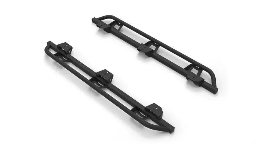 N-Fab Slider Steps – Textured Black fits 2018-2025 Jeep Wrangler JL 4 Door SUV / 2018-2025 Jeep Wrangler JK