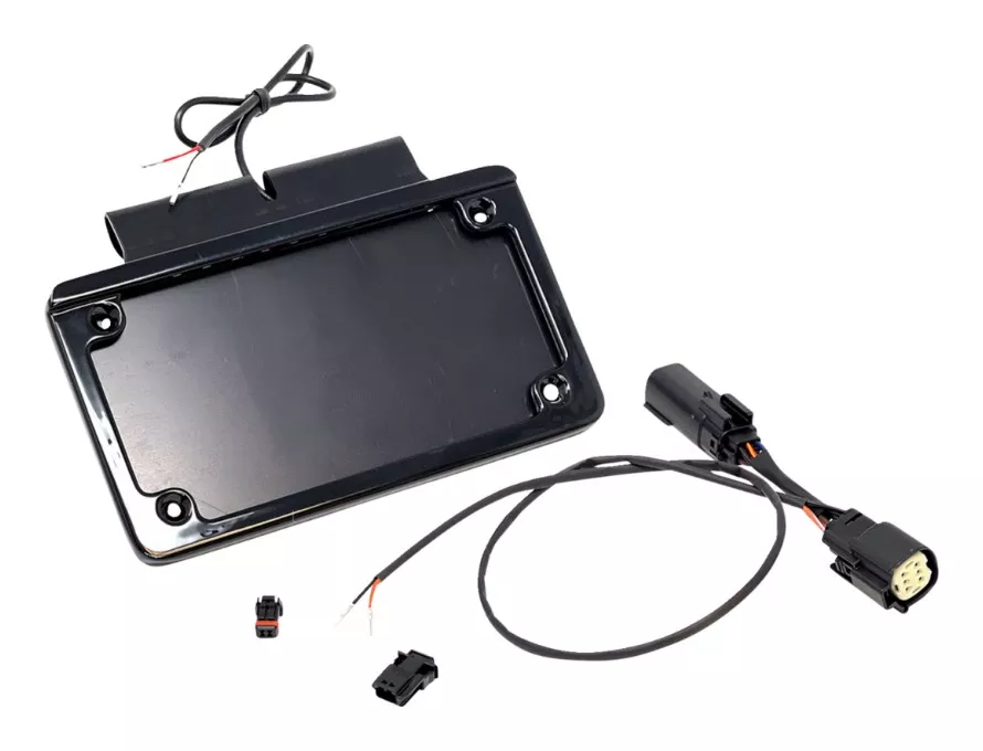 Namz Saddlebag Tag Holder With Illuminated License Plate Frame For Harley Street Glide / Road Glide 2010-2013