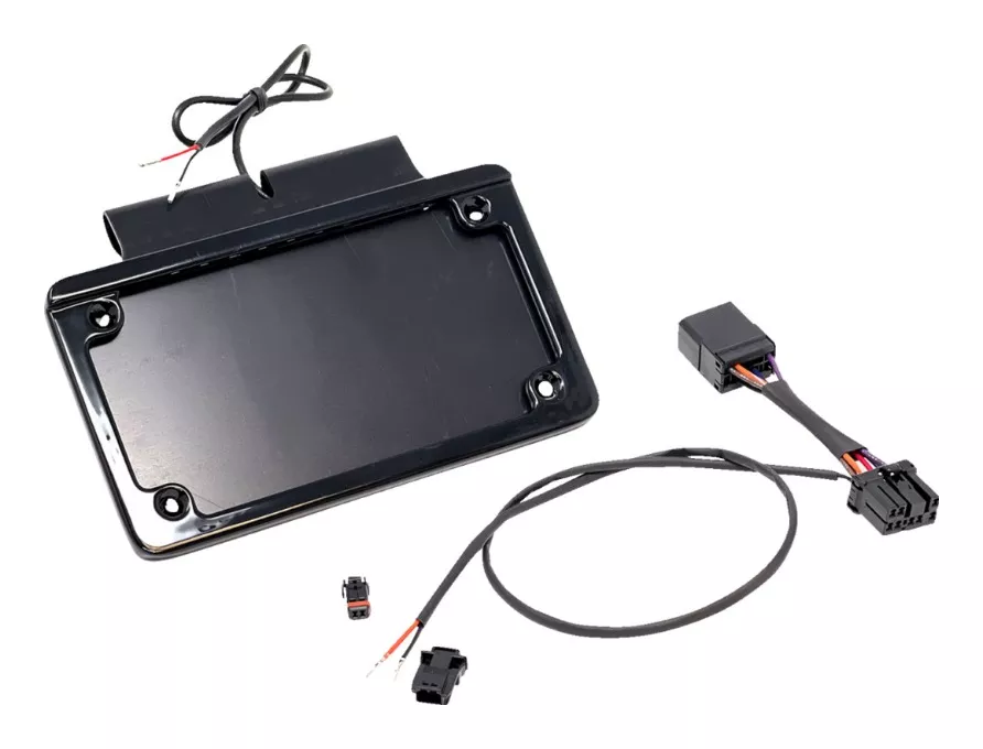 Namz Saddlebag Tag Holder With Illuminated License Plate Frame For Harley Touring 1997-2013
