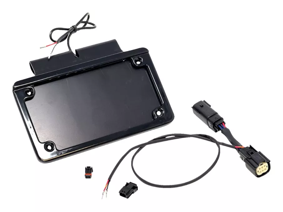 Namz Saddlebag Tag Holder With Illuminated License Plate Frame For Harley Touring 2014-2025