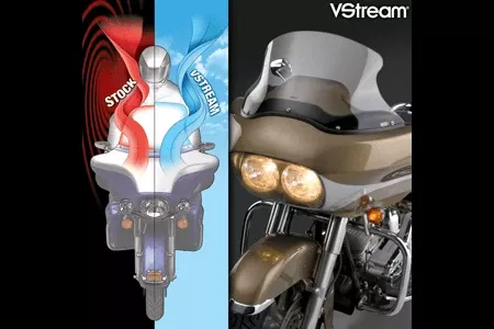 National Cycle VStream Windshield for '98-13 FLTR, FLTRX & FLTRU12 Inch, Light Tint