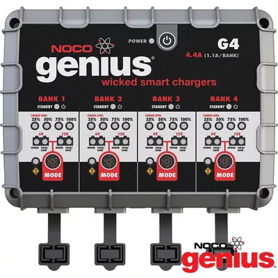 Noco Genius G4 4.4-Amp 4-Bank 7-Step Battery Charger