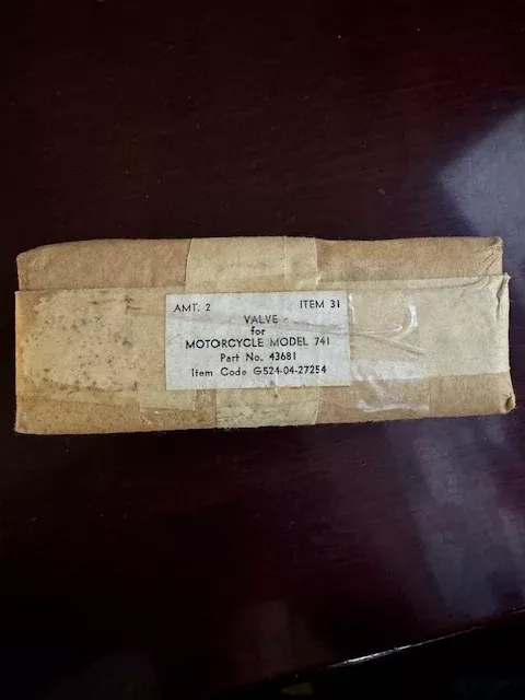 NOS Pair Intake Exhaust Valves for 741 Indian Motorcycles 43681