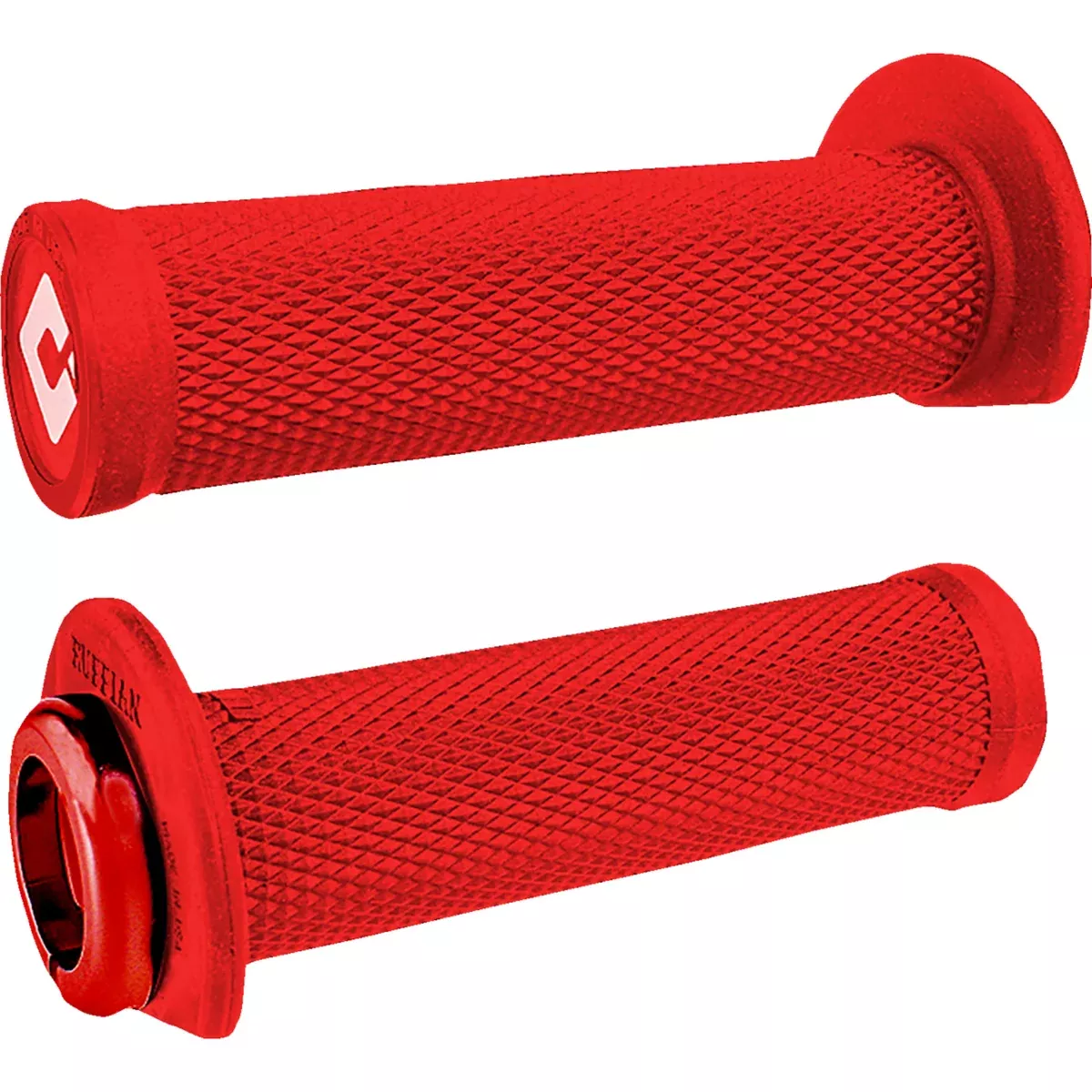 ODI 0630-3299 J33RFR-R Ruffian 2.1 Lock-On Grips atv/pwc – bright red/red