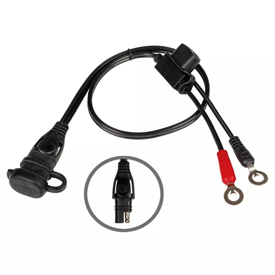OptiMate 20" Motorcycle ATV UTV Battery Lead Pigtail Weatherproof with 15A Fuse