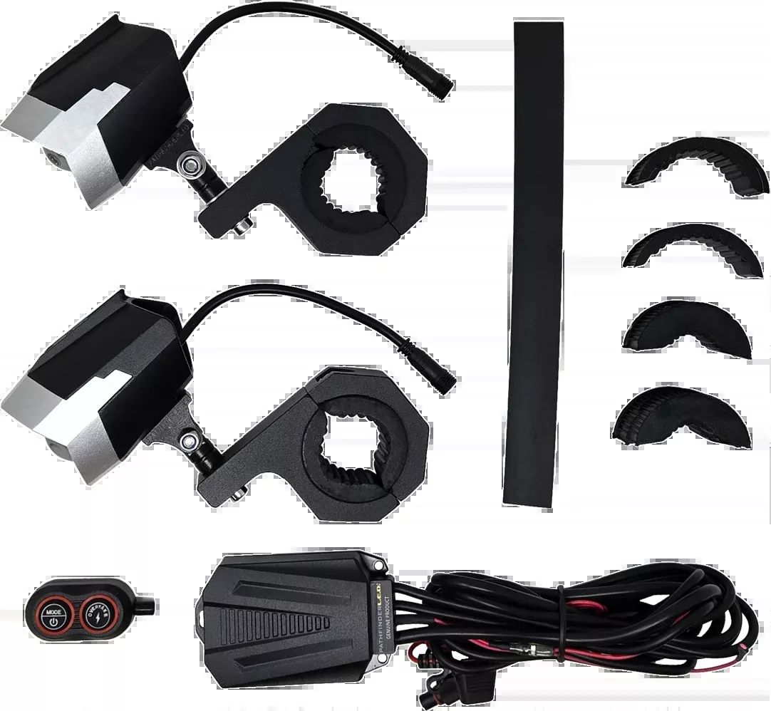Pathfinder Dual Switchback Led Lights Silver/Blk Wireless Remote Pr-226-0231