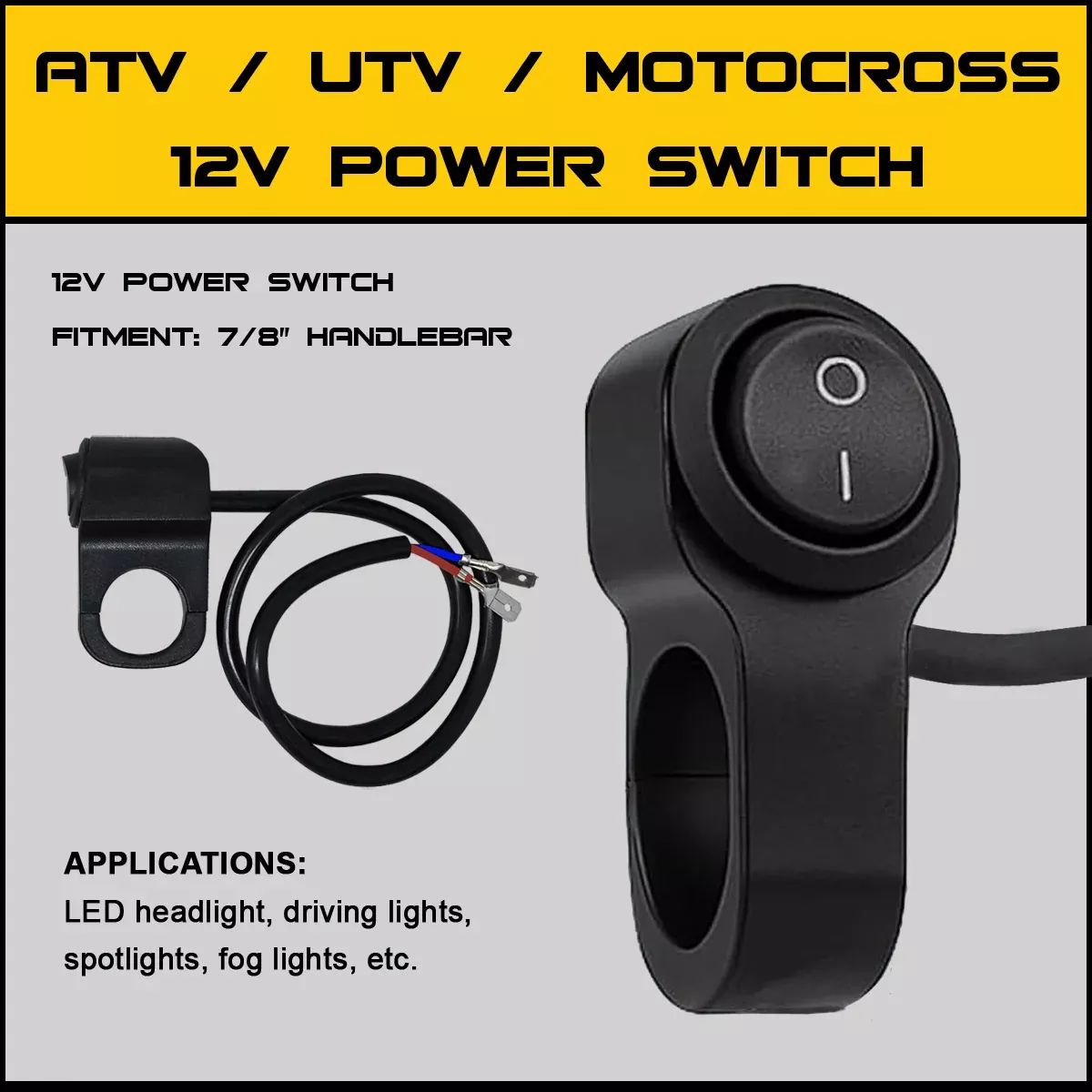 Pathfinder Power Switch Mount W/Cable 22mm Mount 18in Power Cable-226-0104