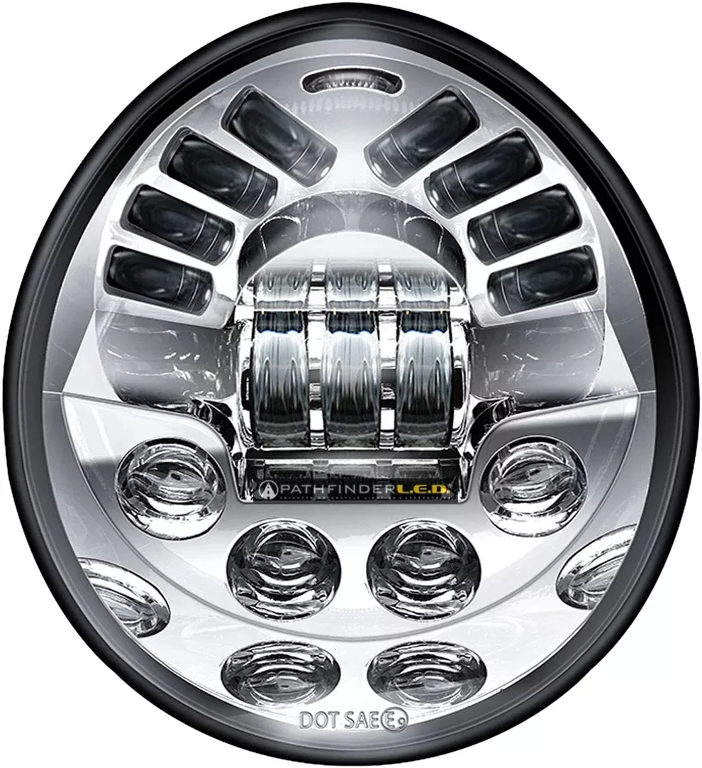 Pathfinder V-Rod Headlight Chrome-226-0115