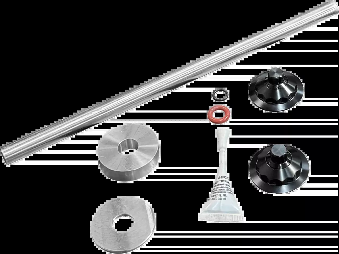 Paul Yaffe Bagger Nation Axle Cover Kit – Y-Axle Rod – Front – Standard/12 Point – Black