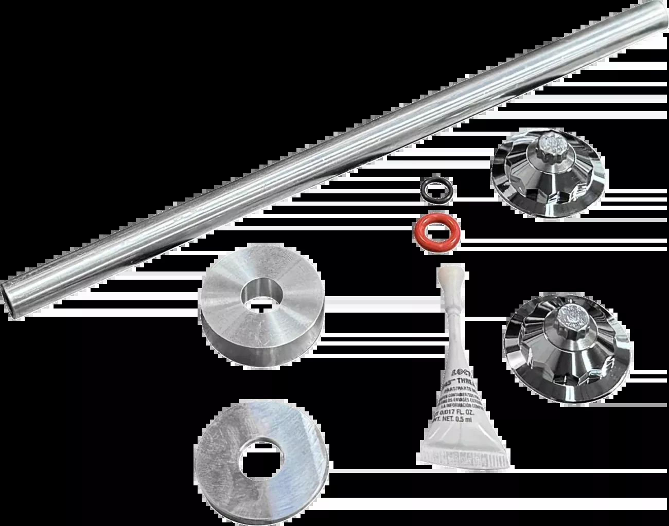 Paul Yaffe Bagger Nation Axle Cover Kit – Y-Axle Rod – Front – Standard/12 Point – Chrome