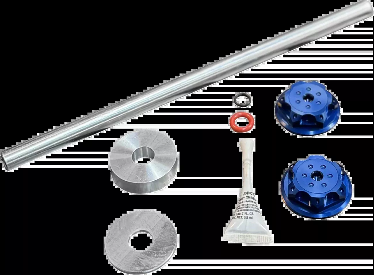 Paul Yaffe Bagger Nation Axle Cover Kit – Y-Axle Rod – Front – Standard/Turret – Blue