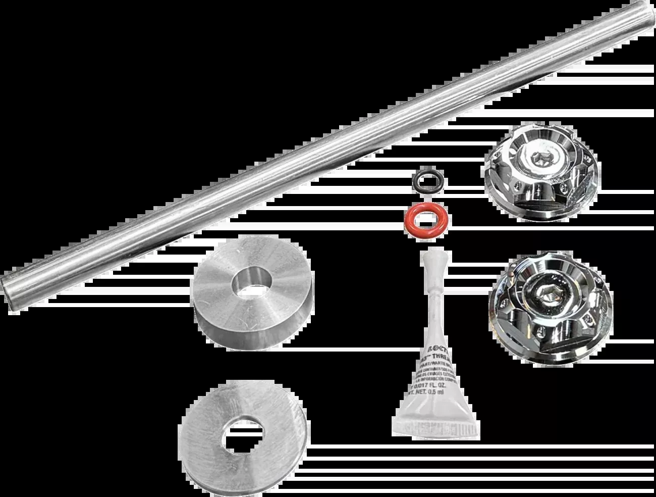 Paul Yaffe Bagger Nation Axle Cover Kit – Y-Axle Rod – Front – Standard/Turret – Chrome