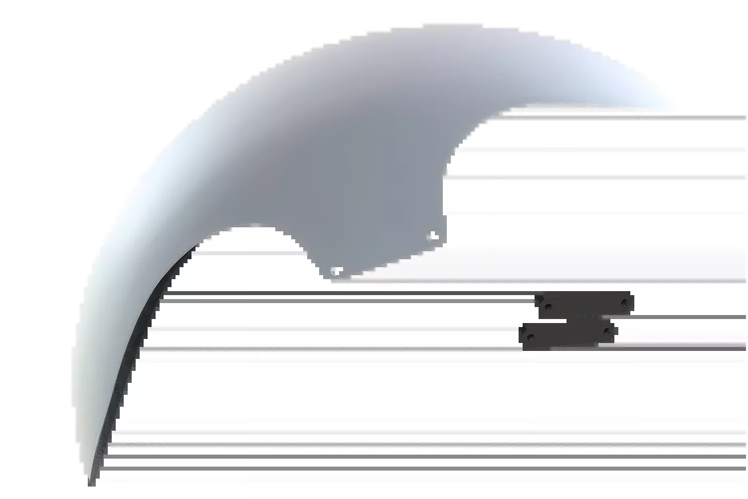 Paul Yaffe Bagger Nation Cafe Front Fender – 19″ – Black Adaptors