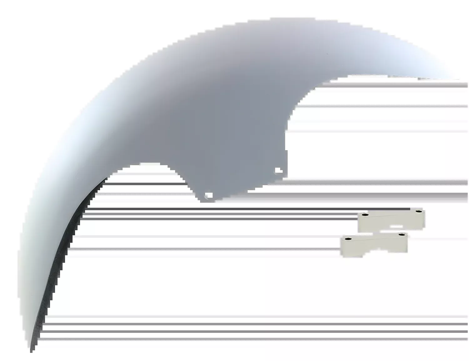 Paul Yaffe Bagger Nation Cafe Front Fender – 19″ – Chrome Spacers