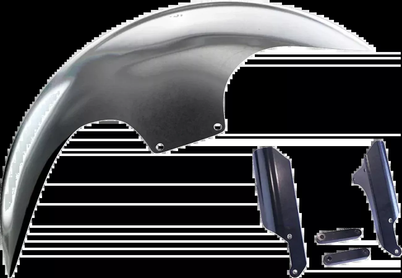Paul Yaffe Bagger Nation Cafe Front Fender – 19″ OE Wheel – With Black Fork Adapters