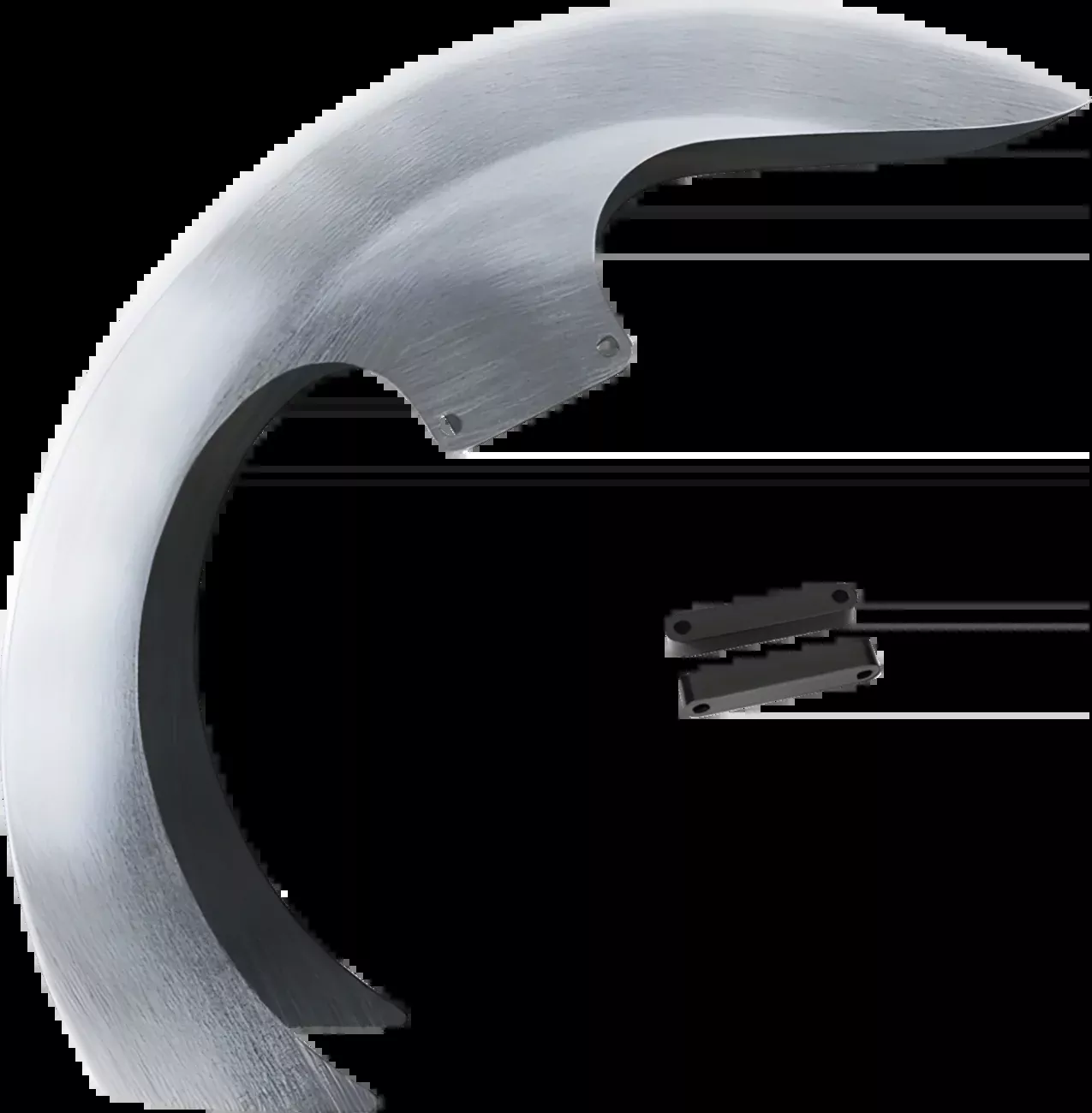 Paul Yaffe Bagger Nation DEI Front Fender – 19″ Wheel – With Black Adapters – HD Touring