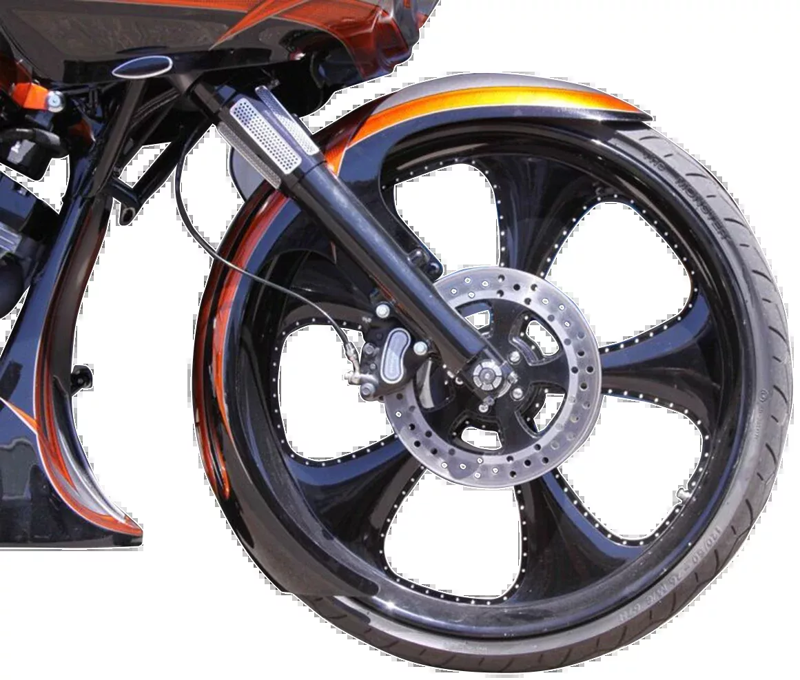 Paul Yaffe Bagger Nation DEI Front Fender – 23″ Wheel – With Satin Adapters