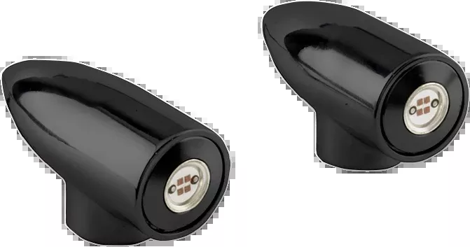 Paul Yaffe Bagger Nation Marker Lights – Lightning Bullet – Rear – Red LED – Gloss Black