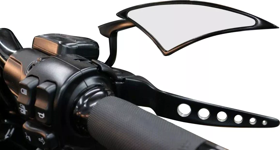 Paul Yaffe Bagger Nation Mirrors – Power – Side View – Teardrop – Black – Pair
