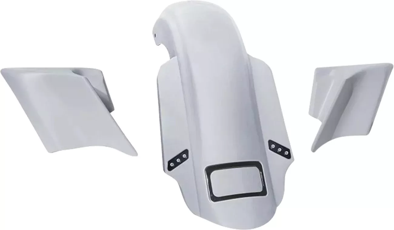 Paul Yaffe Bagger Nation Rear Fender Kit – With Side Covers – Black Plate Frame – Thunder Bolts