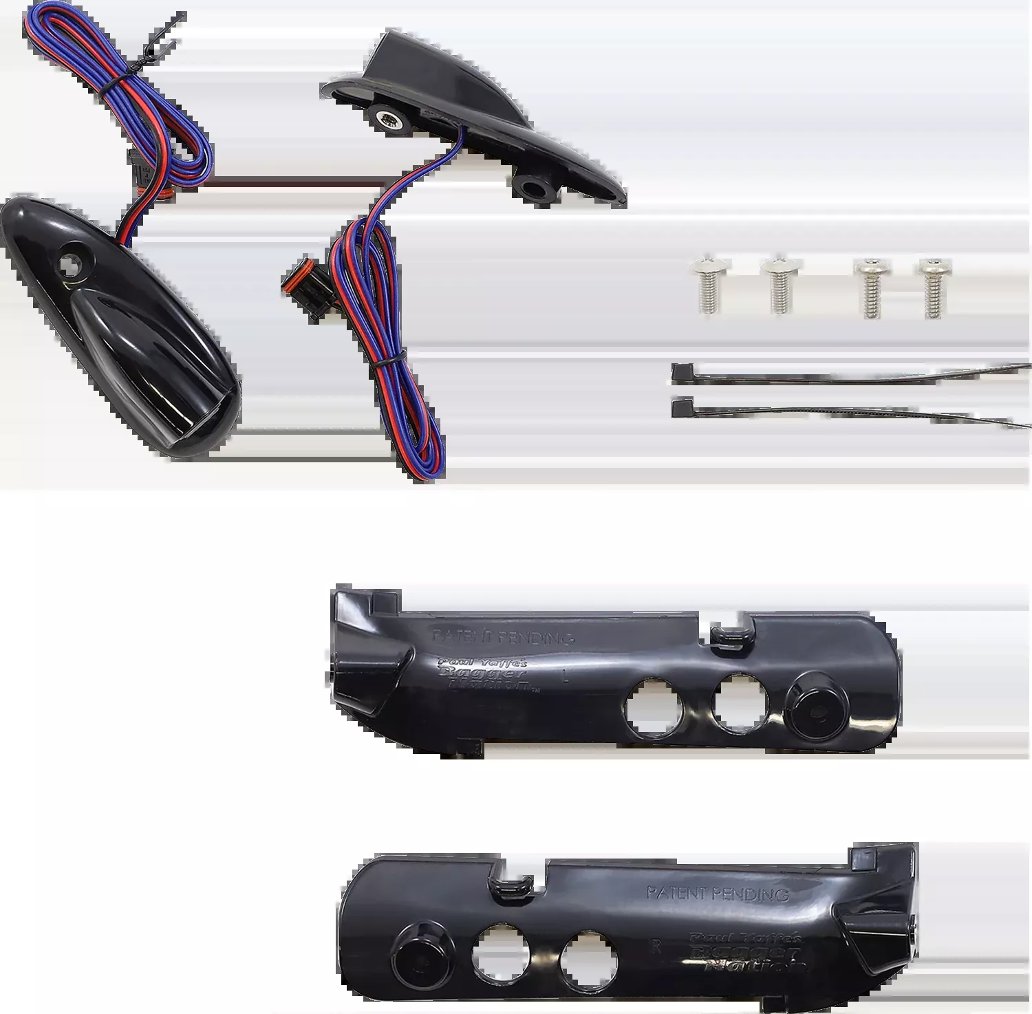 Paul Yaffe Bagger Nation Run/Turn Signal – Amber/White – Black – FLTR