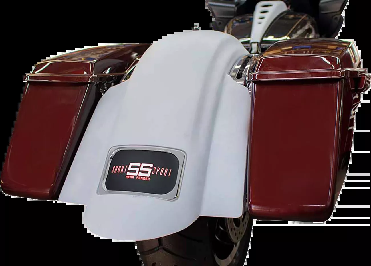 Paul Yaffe Bagger Nation Short Sport Rear Fender - With Black Plate Frame - HD Touring '23-'26
