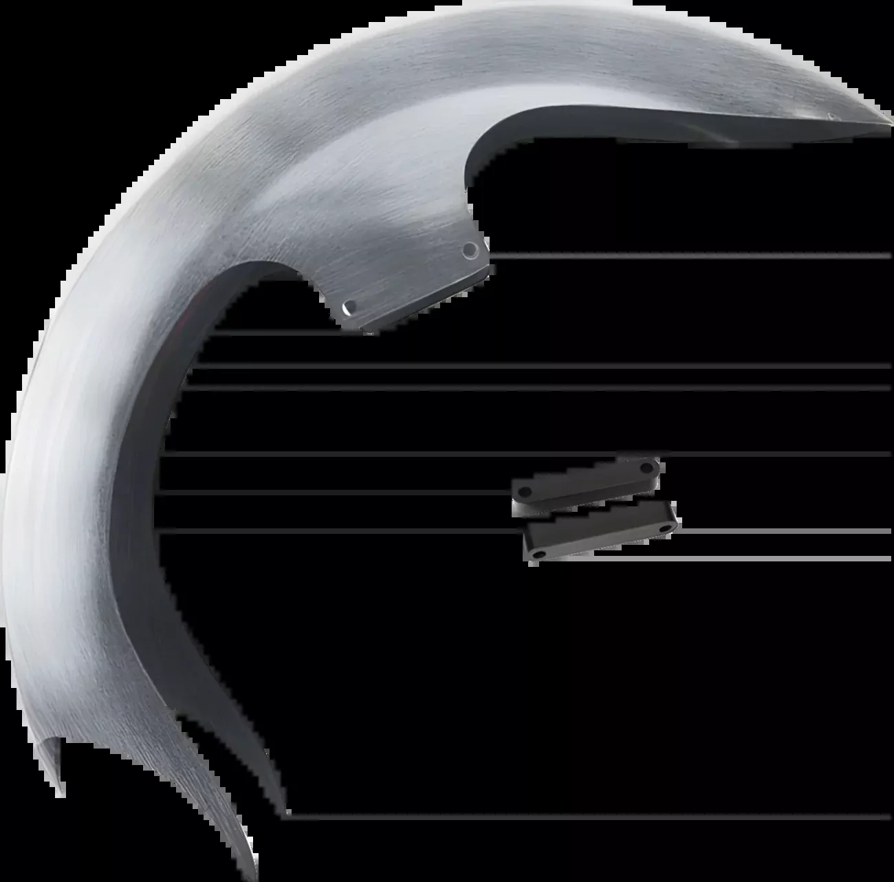 Paul Yaffe Bagger Nation Talon Front Fender – OEM – 19″ Wheel – With Black Adapters