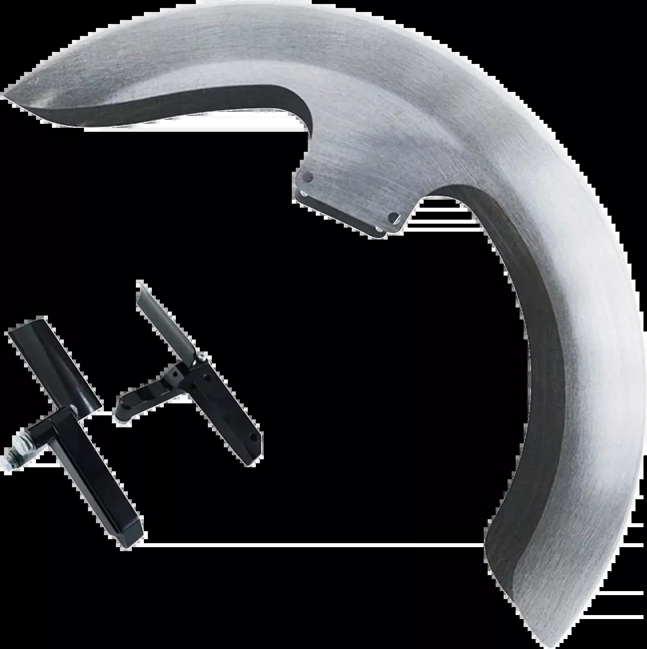 Paul Yaffe Bagger Nation Thicky Front Fender – 18″ Wheel – With Inverted Fork Adapters – Debris Guards – HD Softail