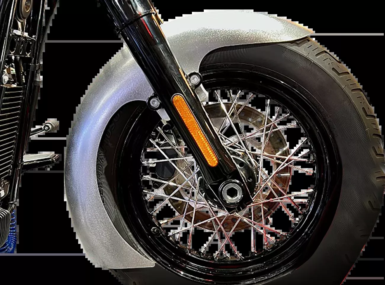 Paul Yaffe Bagger Nation Thicky Front Fender – OEM – With Satin Adaptors – HD Softail ’18-’26