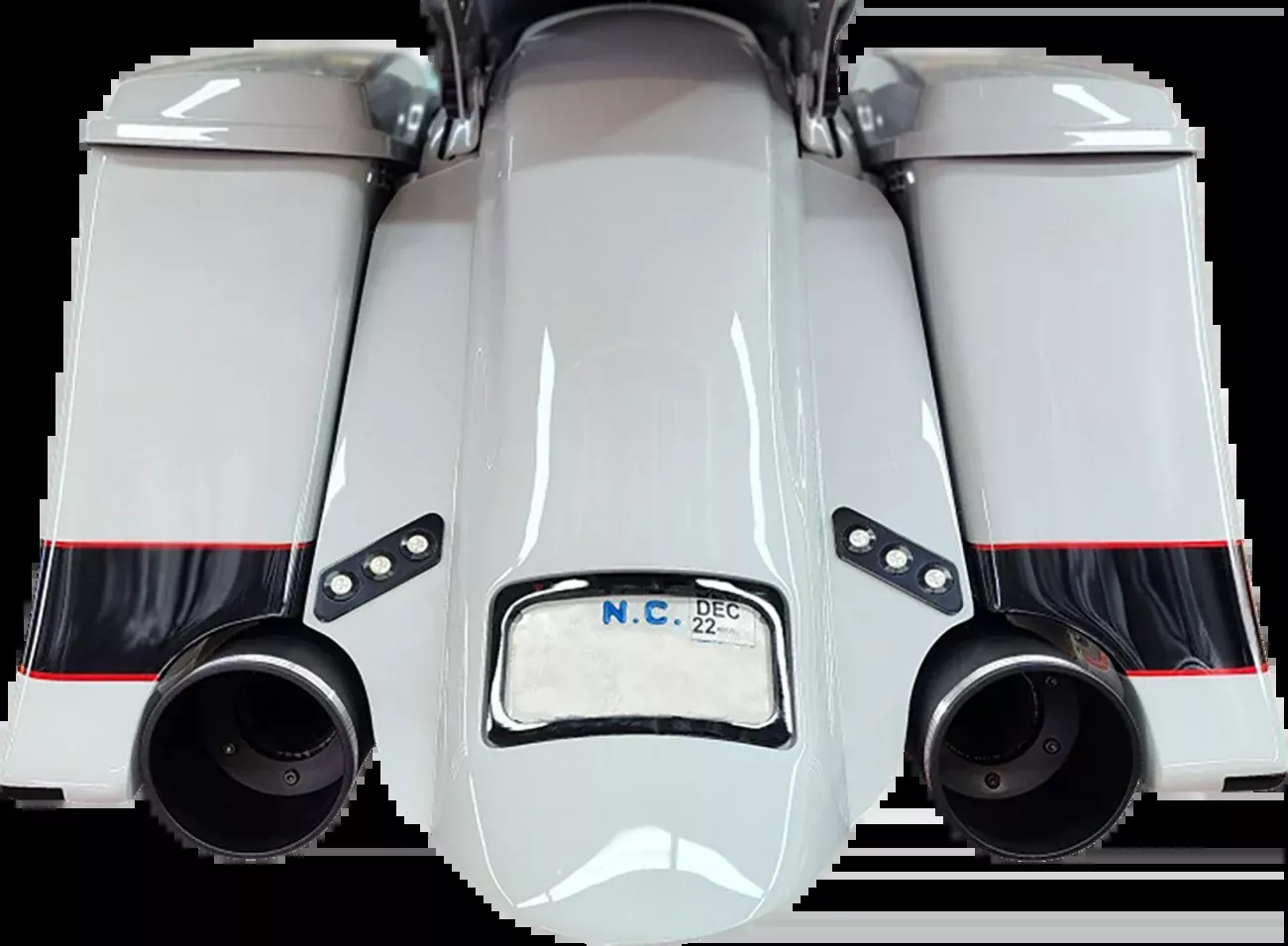 Paul Yaffe Bagger Nation Thunder-Pod Taillight Kit - Slanted - Black