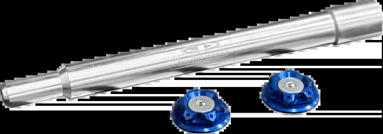 Paul Yaffe Bagger Nation Y-Axle with Turret Style Axle Cover Kit - Custom - Front - Blue - 1"
