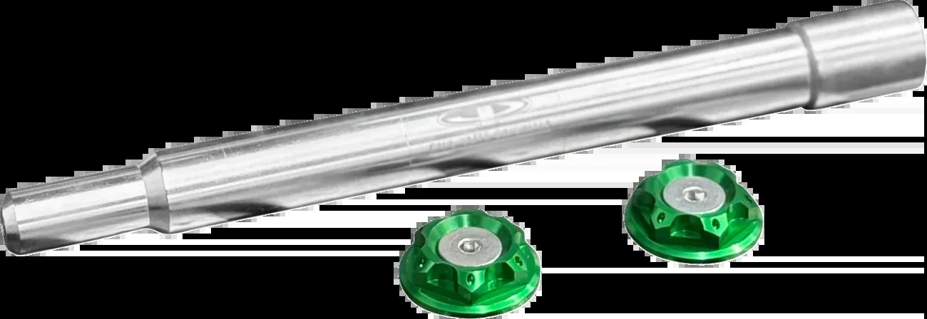 Paul Yaffe Bagger Nation Y-Axle with Turret Style Axle Cover Kit – Custom – Front – Green – 1″