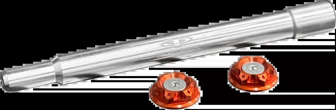 Paul Yaffe Bagger Nation Y-Axle with Turret Style Axle Cover Kit – Custom – Front – Orange – 1″