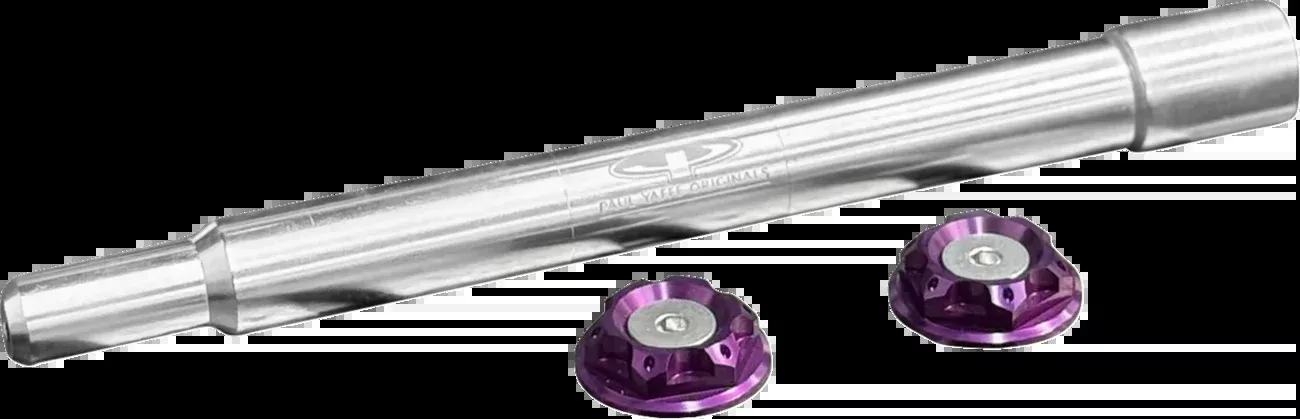 Paul Yaffe Bagger Nation Y-Axle with Turret Style Axle Cover Kit - Custom - Front - Purple - 1"
