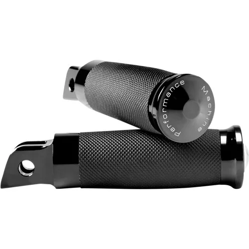 Performance Machine Rubber-Wrapped Contour Foot Pegs for Harley Models - Black