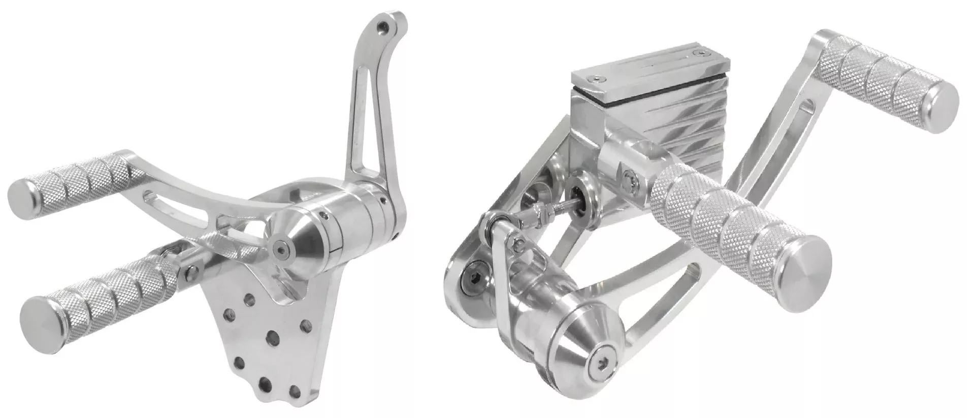Polished Billet Forward Control Foot Peg Kit 5/8" Harley Big Twin 4 Speed 36-99