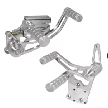 Polished Billet Forward Control Foot Peg Kit 5/8" Harley Big Twin Softail 00-17