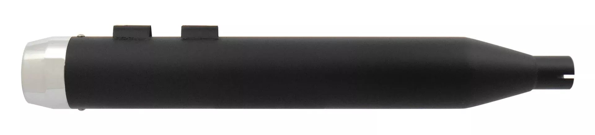 Power House Black 4.5 Slip-On Mufflers Chrome Tapered Tips Harley TC 95-16