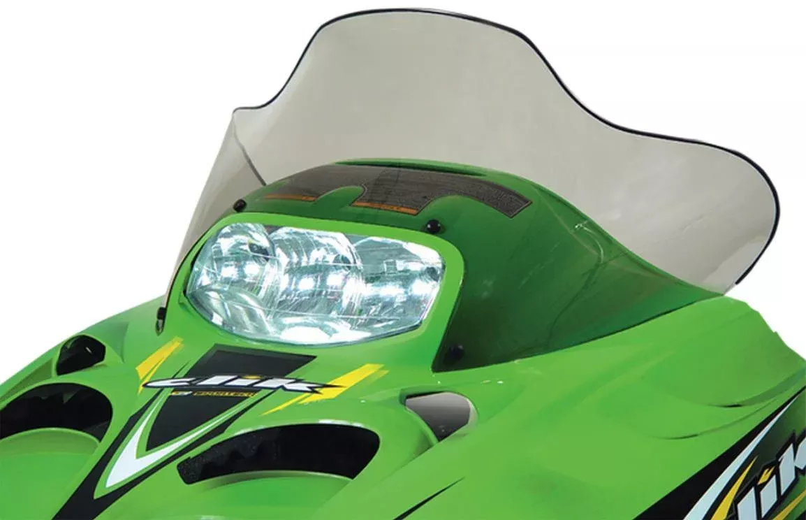 Powermadd Windshield - 16.25" - Mid 12333 fits 2002-2003 Arctic CAT 4 Stroke Touring, 4 Stroke Trail, Panther 570 Esr, Z 570 Esr, ZL 600 SS EFI, ZL 600 SS Esr EFI, ZL 800 Esr EFI, ZL 800 SS EFI / 2004-2008 Arctic CAT Bearcat 570 Long Track