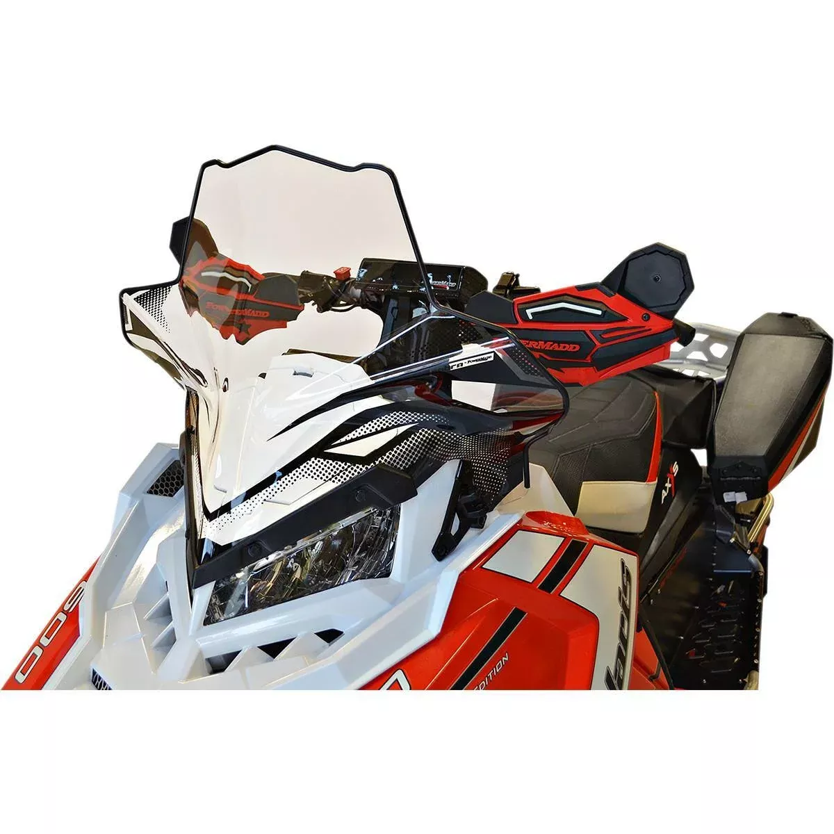 Powermadd Windshield - Mid - 18.5" 11630 fits 2016-2018 Polaris Assault RMK 800, Rush 800 PRO X / 2021-2022 Polaris Indy 550 Adventure, Indy 600 SP, Indy 850 Adventure, Switchback Assault 650, Switchback Assault 850
